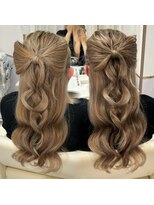 ヘアセットアリエス(aries)&nbsp;リボンハーフアップ