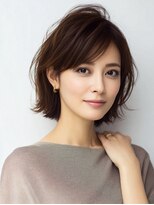 Heart's美人設計と白髪ぼかし専門店 青山表参道店 脱白髪染め/ショートヘア【ハーツ】&nbsp;白髪ぼかし脱白髪染め似合わせショートボブ40代50代60代