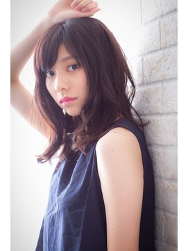 エルデ ナインズ ヘアー スタンド 川口店(elde 9's HAIR STAND) ミニウルフテラコッタデジタルパーマくすみブルー