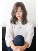 大人かわいいヘア/無造作ウェーブ/ダークアッシュ