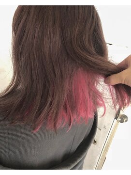 ヘアーアンドアトリエ マール(Hair&Atelier Marl) 【Marl】チェリーピンクのインナーカラー♪