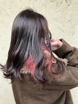 リー ヴィータ 上新庄(Lee Vita) ベリーグレー×インナーカラーレッド