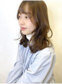 韓国ウェーブ×ベージュブラウン