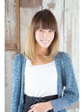 フェイス 赤羽店(face) 美髪大人可愛いネビージュこなれミディホワイトグレージュ赤羽