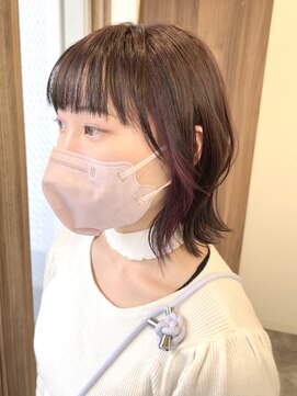 リベストバイジェービー 稲毛(li best. byjb) グレージュカラー/ボブウルフ/黒髪/チェリー[稲毛/稲毛駅]