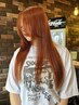 ブリーチなしでも透明感upケアカラー+マイフォーストリートメント￥9700