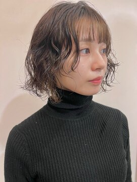 イル 大阪淀屋橋(i'll) 20代30代40代毛先パーマ韓国ヘアヨシンモリ大人可愛いボブ