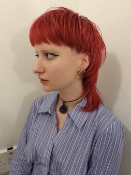 レコ 渋谷(LECO) ケアブリーチレッドマレットヘア