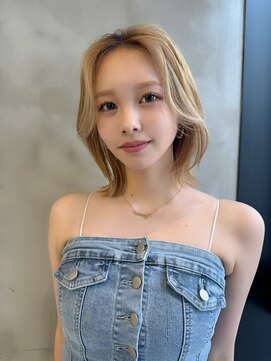 ロンド ストラーダ 心斎橋(Lond strada) 韓国前髪顔周りロング×ピンクブラウン[心斎橋/髪質改善]