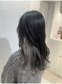 ブリーチインナーグレー×ブラックカラー池袋