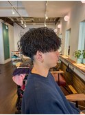 波巻き風ツイストスパイラル/縦落ちパーマ