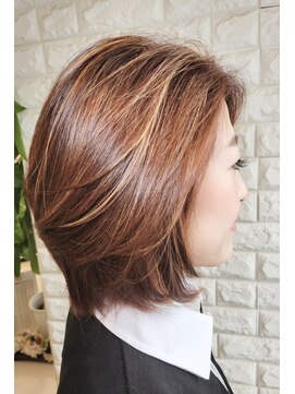 松本平太郎美容室 国立店 レイヤーボブ×イノアカラー×ハイライト
