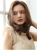 20代30代大人かわいいダブルカラーくせ毛風パーマ乾かすだけ