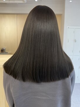 バベル アット フルリール 甲子園口(BABEL at fleurir) オリーブアッシュ髪質改善グレージュ美髪酸性ストレート韓国ヘア