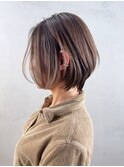 ショートボブミディアムおくれ毛韓国ヘア美髪_ba552882
