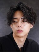 メンズ波巻きシャドウパーマ渋谷原宿