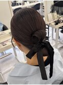 タイトヘア/ヘアアレンジ/ヘアセット/小顔/黒髪[福岡天神]