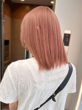 ジゼル 梅田(GiseL) ブリーチ ダブルカラー ハイライト ハイトーン ピンク 10代20代