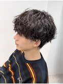 波巻きパーマツイストスパイラルパーマルーズパーマメンズヘア