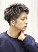 ツーブロアップバングメンズスパイラル