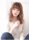 ラフウェーブ オレンジブラウン 外国人風カラー