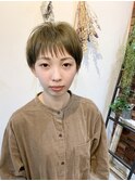 福山 カジュアルなショート オリーブベージュ 《ORCHESTRA》