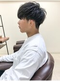 [m]コンマヘアショートレイヤーソフトツーブロックアップバング