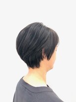 クオリス 上福岡店(QUALIS)&nbsp;大人黒髪艶カラー/丸みのある小顔ハンサムショート/30代40代50代