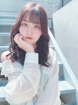 エムスラッシュ たまプラーザ(M.SLASH) くせ毛風/シースルーバング/オリーブグレージュ/たまプラーザz2