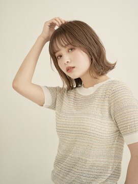 エンタク 新宿(enntaku) マロンベージュ/Aライン/かきあげ/くすみカラー[新宿駅西口]