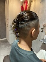 お花と犬と美容室&nbsp;マンバンスタイル