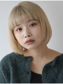 ココアベージュ/黒髪/ボブウルフ/グレージュカラー/茅ヶ崎