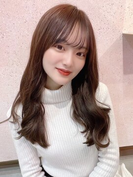 ラルムバイシー 新宿(LARME by Sea) 韓国前髪顔周り×チェリーブラウンフェミニン【新宿/髪質改善】