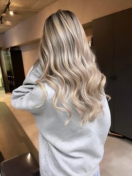 サニー 渋谷(SUNNY) バレイヤージュショコラアッシュハイライトグレージュカラー