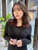 ミディアムレイヤーカット 韓国ヘア ワンホンヘア 顔周りカット