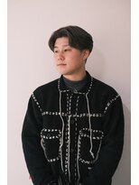 フェイヴィーズ(FavyS)&nbsp;メンズセンターパート グレージュ メンズヘアカラー