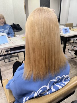アジールヘア 所沢プロペ通り店(agir hair) ブリーチ抜きっぱなしブロンズ金髪所沢10代20代30代