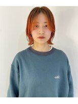 ゲームバイアランスミシー 心斎橋(GAME by Alan Smithee)&nbsp;ルーツカラー/オレンジカラー/レイヤーボブ【心斎橋/堀江】