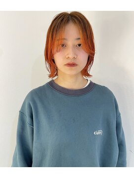 ゲームバイアランスミシー 心斎橋(GAME by Alan Smithee) ルーツカラー/オレンジカラー/レイヤーボブ【心斎橋/堀江】