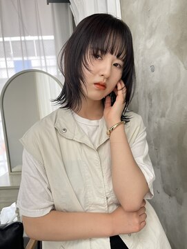 エトネ ヘアーサロン 仙台駅前(eTONe hair salon) ［ eTONe ］ぷつっと外ハネlayer × deep silver