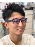 アップバングストレート