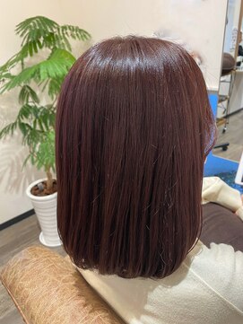 ヌー 一宮(nuu) ロブ×つやつやピンクブラウンカラー