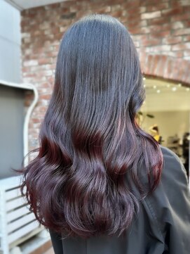 ラレイ ハラジュク(Lalei harajuku) 【白石】ワインレッド赤髪暖色学割原宿グラデーション