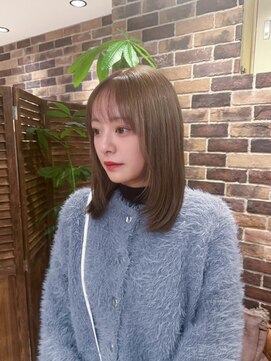 アロマ 仙台店(AROMA) レイヤー/ミルクティーベージュ/シアーバング/大人可愛い/仙台