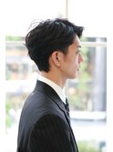 大人メンズビジネスショートかきあげスタイル