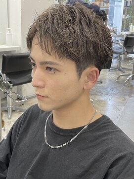 フィフス 仙台(fifth) 仙台スパイキーショートアップバングツーブロックフェード30代◆