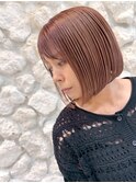 【Moana Lua】#ボブ#ミニボブ#小顔カット#ピンクベージュ