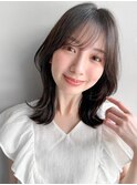 前髪サイドバング20代30代40代◎ハイライトカラー美髪愛され