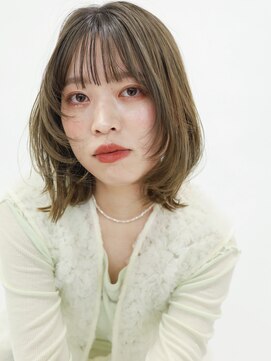 スリール バイ ミリー 江坂(Sourire by milly) 【Sourire江坂】レイヤー外ハネ×アッシュブラウン