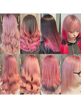アジールヘア 池袋東口店(agir hair) ハイトーンカラー/デザインカラー/ピンクカラー/韓国風巻き/池袋
